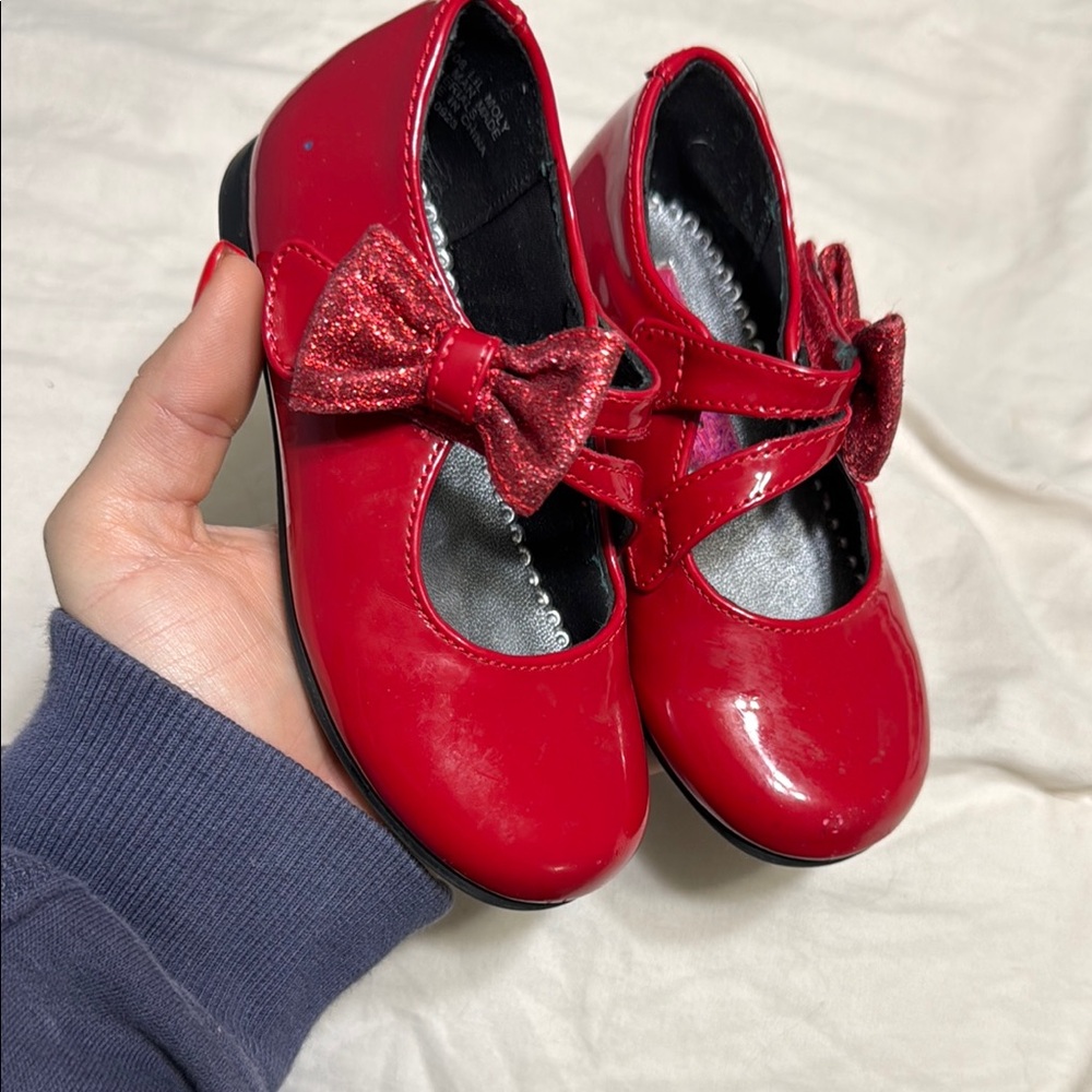 Red Kids Shoes with Bow